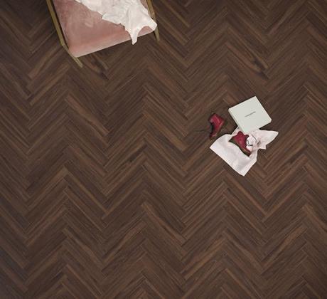 BerryAlloc Chateau Walnut Brown AC4 Herringbone Laminate | Easy Floor Store