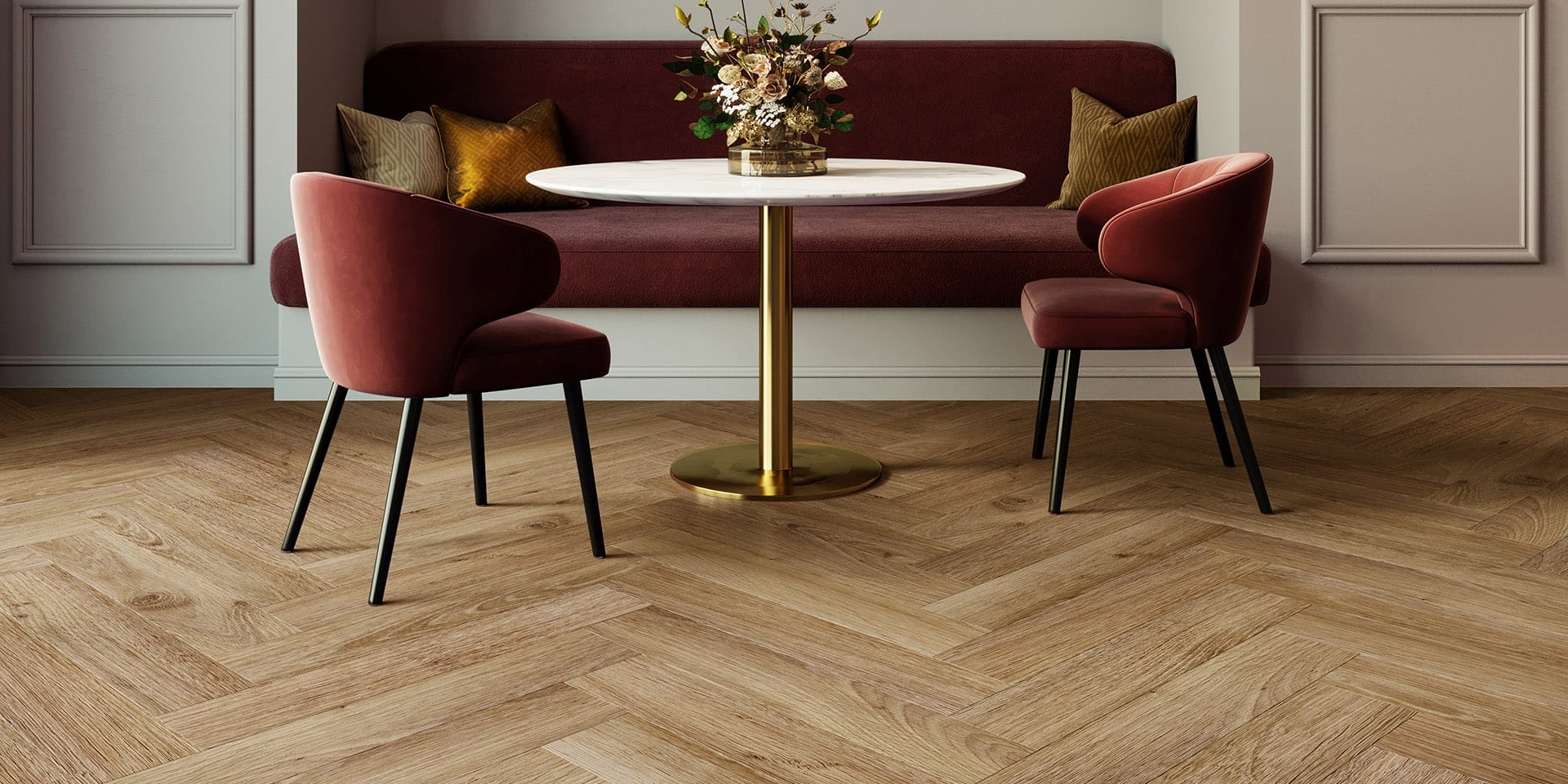 Invictus Maximus Glue-Down Herringbone LVT Highland Oak - Classic– Easy ...