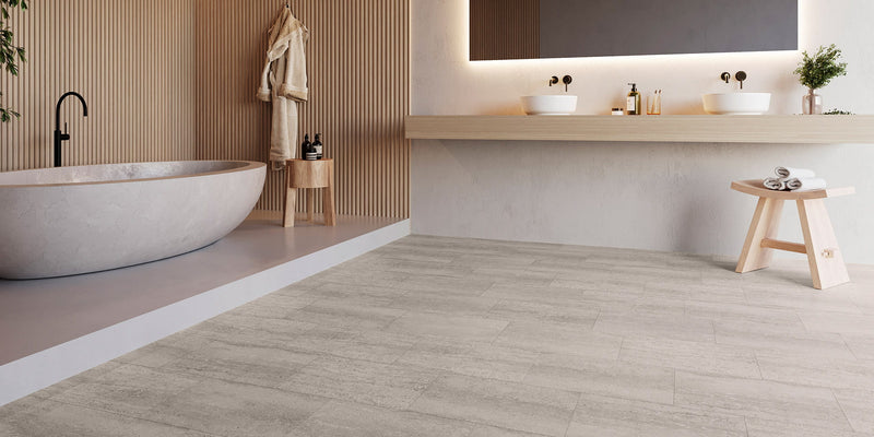 Invictus Maximus Glue-Down Tile LVT Tivoli Stone - Pepper - Easy Floor Store