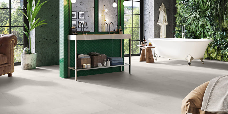 Invictus Maximus Glue-Down Tile LVT Groovy Granite - Alabaster - Easy Floor Store