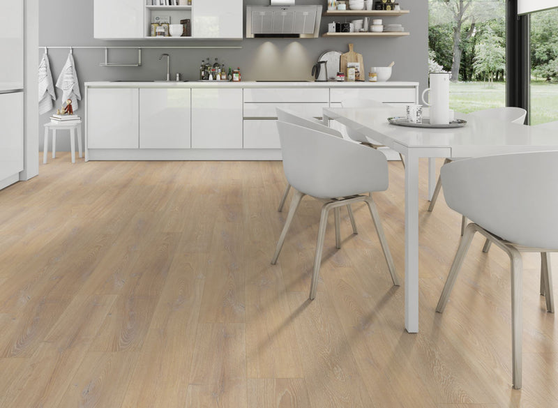 EFS Wood Evolution Fission Sand Oak Water-Resistant Laminate Flooring 12mm AC4 - Easy Floor Store