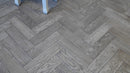 EFS Engineered Herringbone Oak Brushed & Lacquered Gunmetal Grey - Easy Floor Store