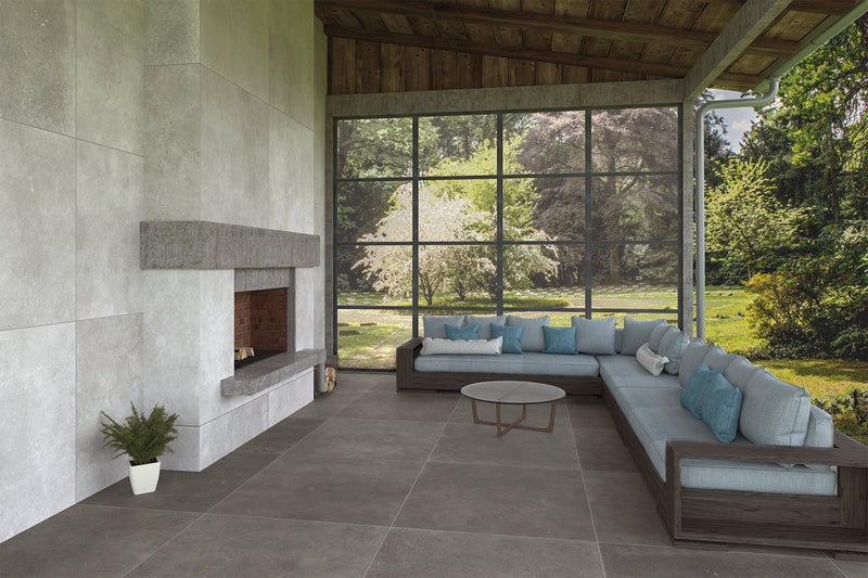 Floor & Wall Lincoln Graphite - 1000 x 1000 Outdoor - 20mm Porcelain Tile - Easy Floor Store
