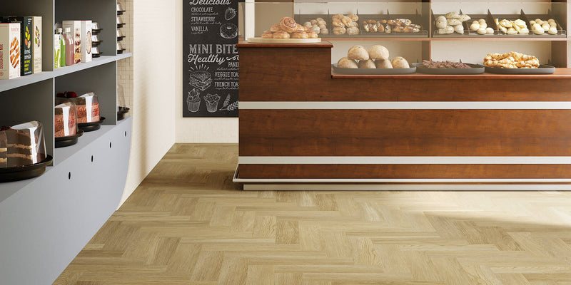 Invictus Store Invictus Maximus Glue-Down Herringbone LVT New England Oak - Toffee ...