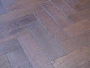 EFS Engineered Herringbone Oak (Walnut Stained) Brushed & Lacquered - Easy Floor Store