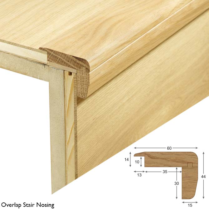 Woodpecker Flooring Overlap Stair Nosing - 1.8m - Easy Floor Store