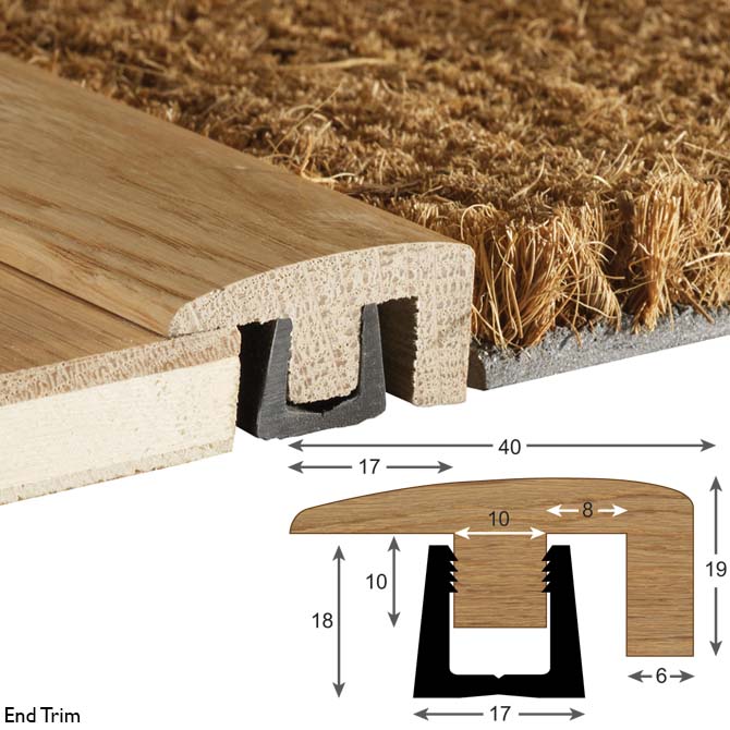Woodpecker Flooring End Trim 18-22mm - 0.99m - Easy Floor Store