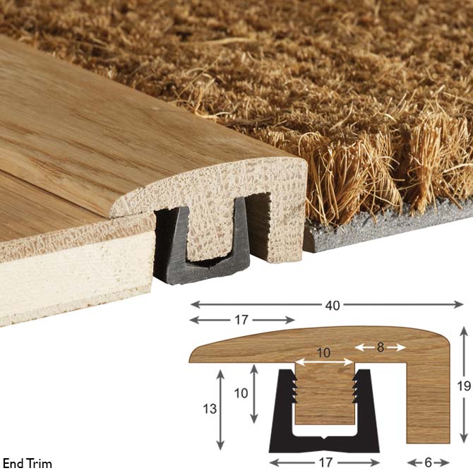 Woodpecker Flooring End Trim 15-18mm - 0.99m - Easy Floor Store