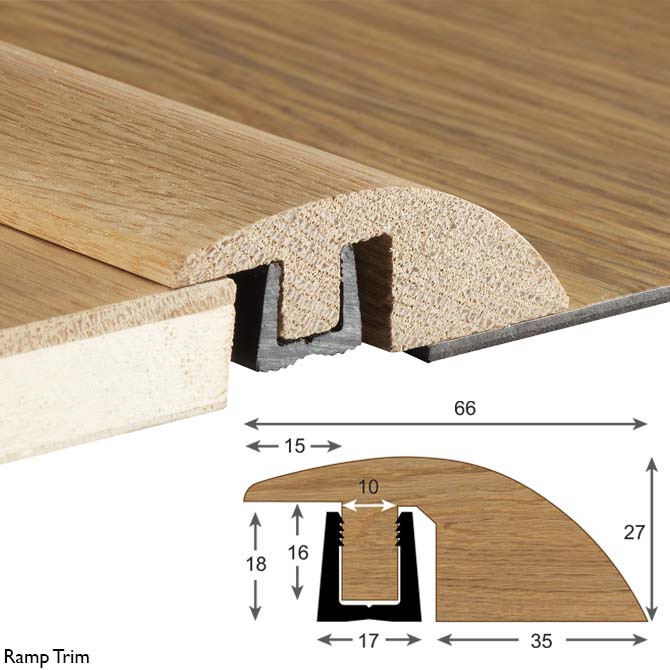 Woodpecker Flooring Ramp Trim 18-22mm - 1.80m - Easy Floor Store