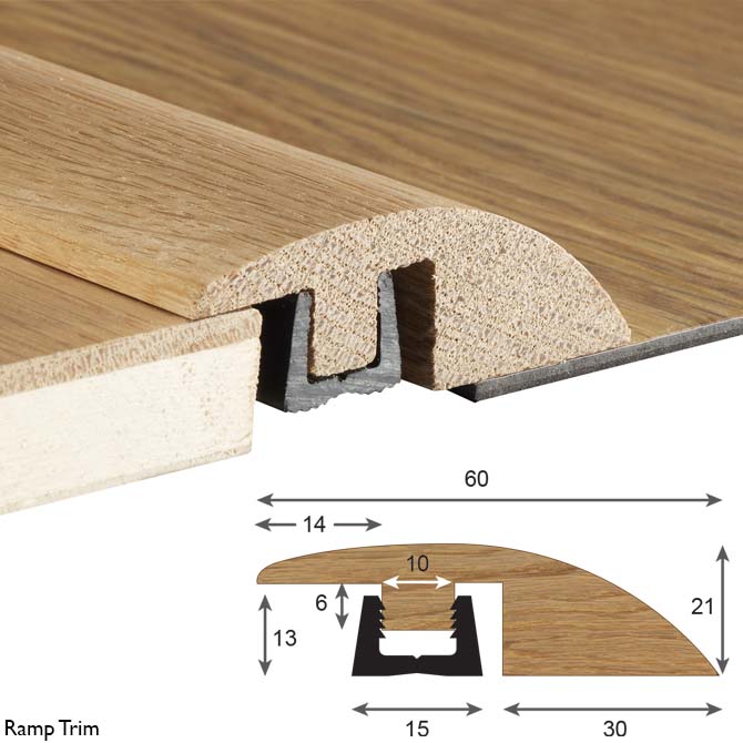 Woodpecker Flooring Ramp Trim 15-18mm - 0.99m - Easy Floor Store