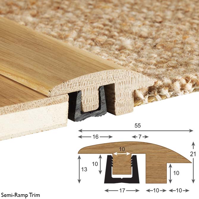 Woodpecker Flooring Semi-Ramp Trim 15-18mm - 0.99m - Easy Floor Store