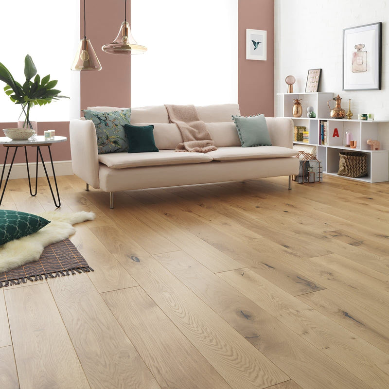 Woodpecker Engineered Harlech Rustic Oak Lacquered 150mm - Easy Floor Store